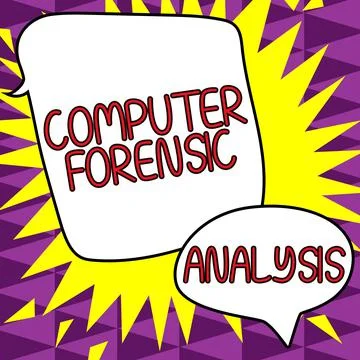 Conceptual caption Computer Forensic Analysis. Business idea evidence found in 스톡 일러스트