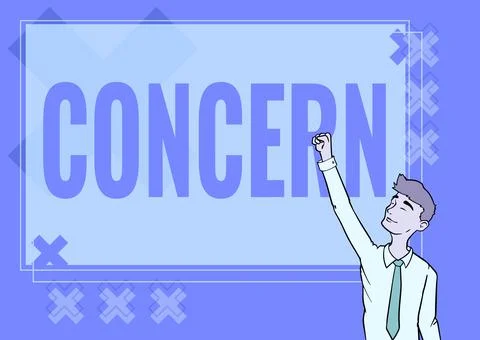 Conceptual caption Concern. Business idea to be important to someone or to Stock Illustration