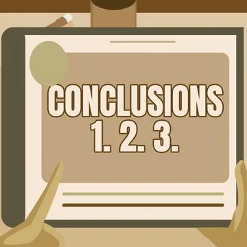 Conceptual caption Conclusions 1. 2. 3.. Business overview Lists of Suppositions Stock Illustration