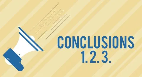 Conceptual caption Conclusions 1. 2. 3.. Business overview Lists of Suppositions Stock Illustration