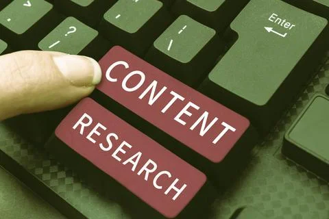Conceptual caption Content Research. Conceptual photo method for studying doc Stock Photos