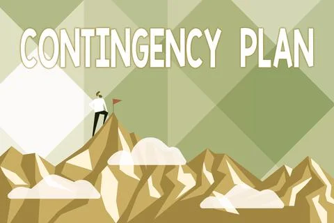 Conceptual caption Contingency Plan. Business idea A plan designed to take Stock Illustration