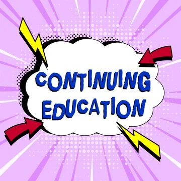 Conceptual caption Continuing Education. Conceptual photo Continued Learning 스톡 일러스트