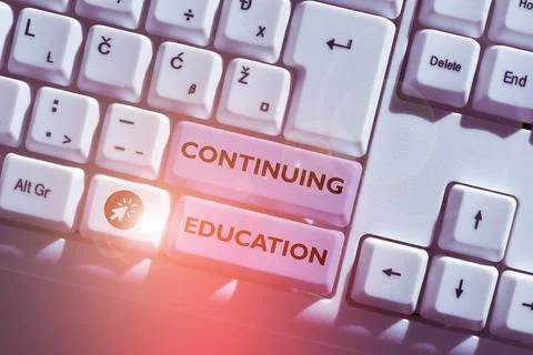 Conceptual caption Continuing Education. Conceptual photo Continued Learning Stock Photos