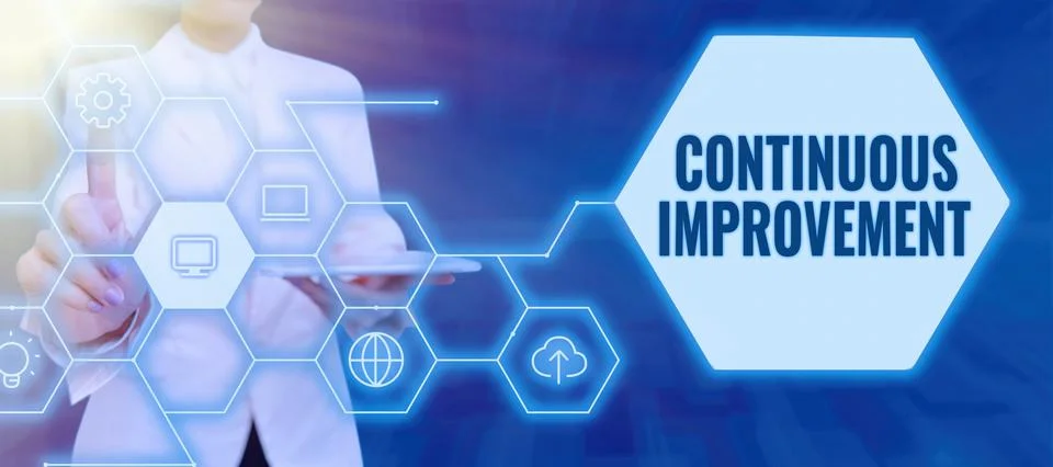 Conceptual caption Continuous Improvement. Concept meaning Ongoing Effort to Stock Photos