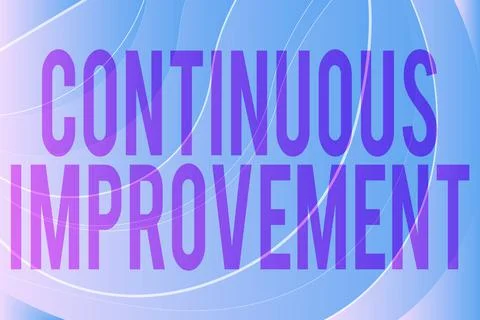 Conceptual caption Continuous Improvement. Word Written on Ongoing Effort to Stock Illustration