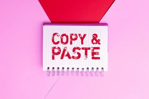 Conceptual caption Copy Paste. Business concept an imitation, transcript, or 写真素材