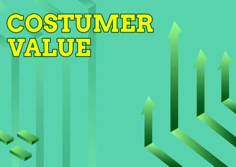 Conceptual caption Costumer Value. Conceptual photo Protect a computer system Illustrazione stock