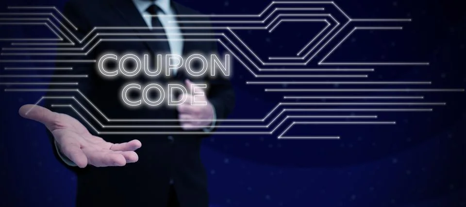 Conceptual caption Coupon Code. Business concept ticket or document that can be Foto stock