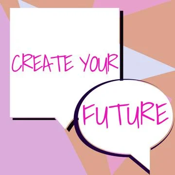 Conceptual caption Create Your FutureSet Target and Career goals Plan ahead Stock Illustration