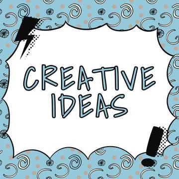 Conceptual caption Creative Ideas. Business approach Unique strategy for Stock Illustration