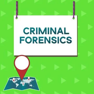 Conceptual caption Criminal Forensics. Concept meaning Federal Offense actions Stock Illustration