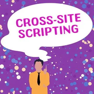 Conceptual caption Cross Site Scripting. Concept meaning type of security Stock Illustration