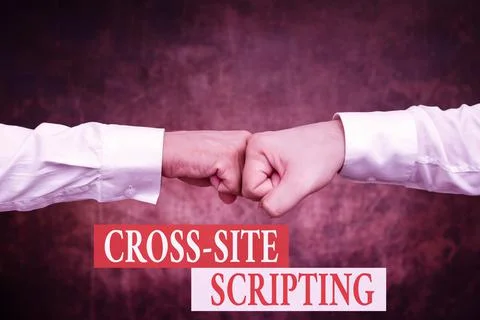 Conceptual caption Cross Site Scripting. Business concept Security vulnerability Foto stock