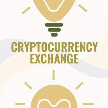 Conceptual caption Crypto Currency Exchange. Concept meaning Trading of digital Stock Illustration