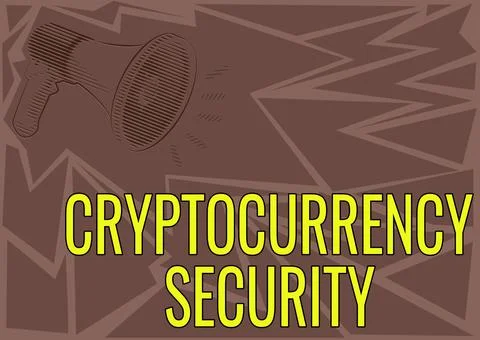 Conceptual caption Cryptocurrency Security. Conceptual photo attempts obtain Stock-Illustration