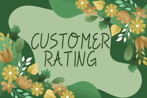 Conceptual caption Customer RatingEach point of the customers enhances the 스톡 일러스트
