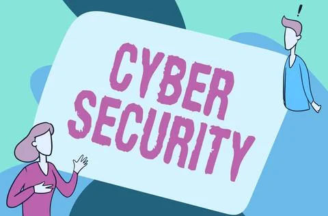 Conceptual caption Cyber Security. Business showcase Protect a computer system 스톡 일러스트