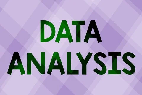 Conceptual caption Data Analysis. Business concept Business intelligence and Stock Illustration