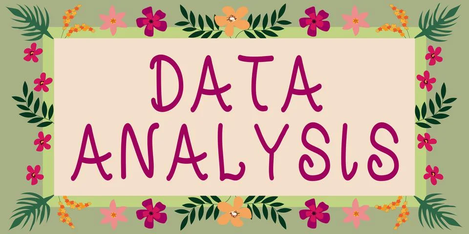 Conceptual caption Data Analysis. Business idea Translate numbers to Analytical Stock Illustration