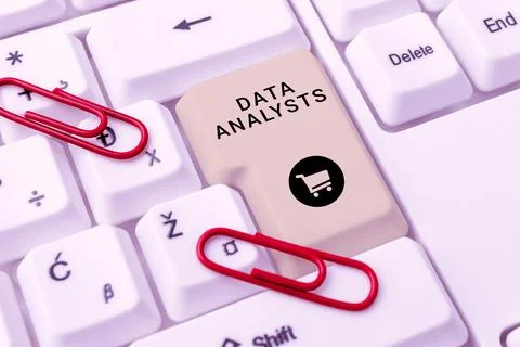 Conceptual caption Data Analysts. Business concept Programmer Design and Create Stock Photos