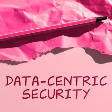 Conceptual caption Data Centric Security. Business approach involves the Stockfoto's