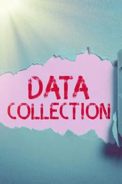 Conceptual caption Data Collection. Business idea gathering and measuring Stock Photos