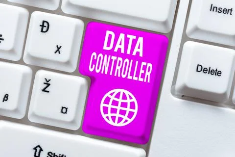 Conceptual caption Data Controller. Concept meaning person who determines the Stockfoto's