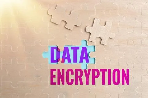 Conceptual caption Data Encryption. Internet Concept Conversion of data into Stock Photos