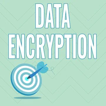 Conceptual caption Data Encryption. Word for Symmetrickey algorithm for the 스톡 일러스트