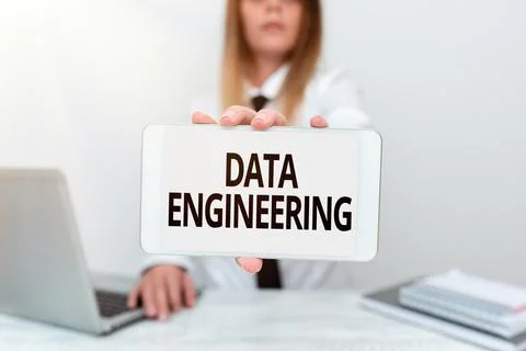 Conceptual caption Data Engineering. Business idea data science that focuses on Stock Photos