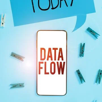 Conceptual caption Data Flow. Conceptual photo the movement of data through a Stockfoto's