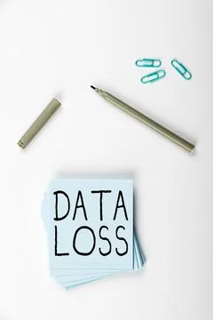 Conceptual caption Data Loss. Concept meaning process or event that results in 스톡 사진