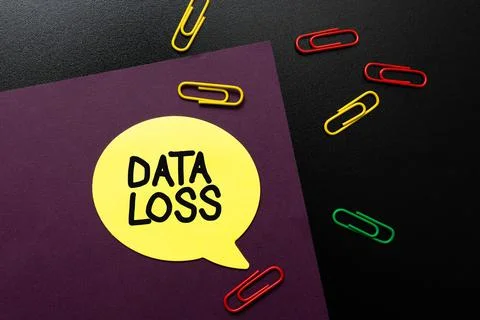Conceptual caption Data Loss. Internet Concept process or event that results in Foto stock
