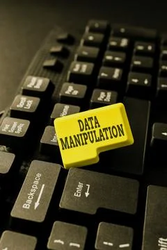 Conceptual caption Data Manipulation. Business overview the process of changing Stock Photos