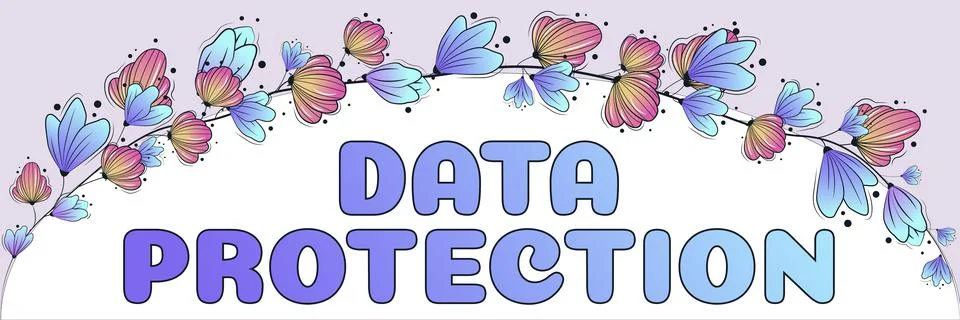 Conceptual caption Data Protection. Concept meaning legal control over access Stock Illustration