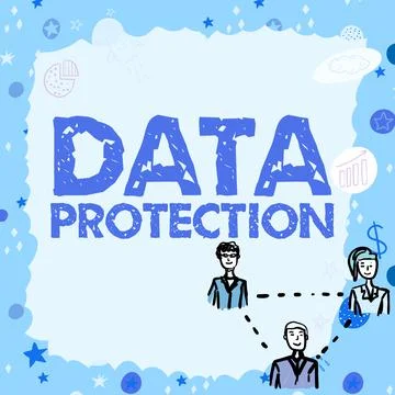 Conceptual caption Data Protection. Word for legal control over access and use 스톡 일러스트