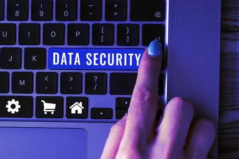 Conceptual caption Data Security. Business approach Confidentiality Disk Stock Photos