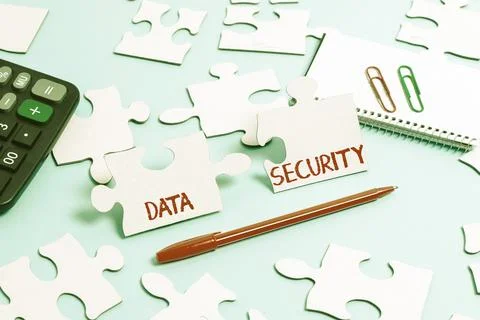 Conceptual caption Data Security. Internet Concept Confidentiality Disk Stock Photos