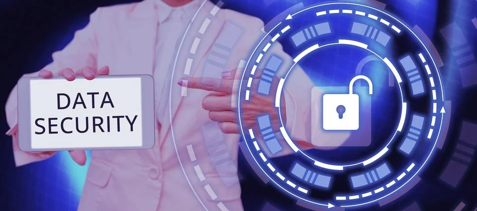 Conceptual caption Data Security. Internet Concept Confidentiality Disk Stock Photos