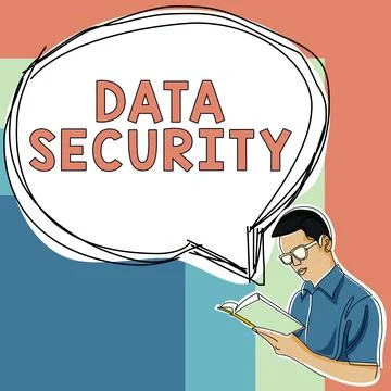 Conceptual caption Data Security. Word for Confidentiality Disk Encryption イラスト素材