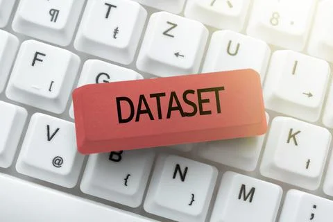 Conceptual caption Dataset. Word for collection of numbers or values that relate Foto stock