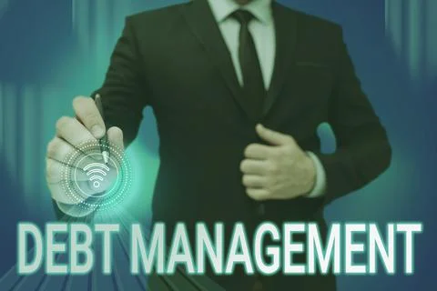 Conceptual caption Debt Management. Internet Concept The formal agreement 스톡 사진