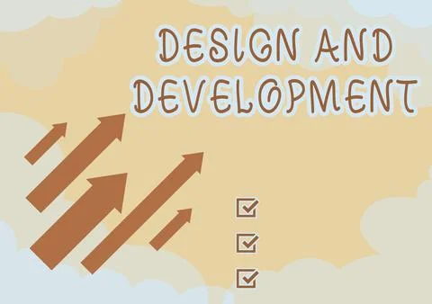 Conceptual caption Design And Development. Internet Concept Defining the Stock Illustration