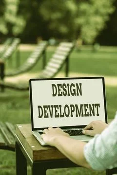 Conceptual caption Design Development. Conceptual photo technical aspects of 스톡 사진