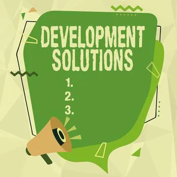 Conceptual caption Development Solutions. Internet Concept Efficient Planning イラスト素材