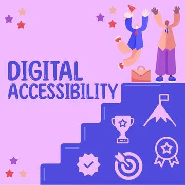 Conceptual caption Digital Accessibility. Business idea electronic technology Stock Illustration