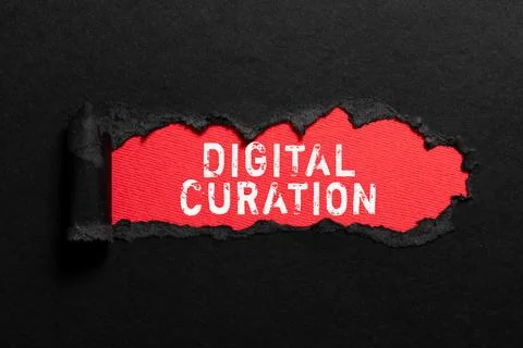 Conceptual caption Digital Curation. Conceptual photo maintenance collection and Stockfoto's