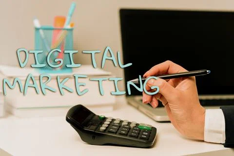 Conceptual caption Digital MarketingSearch Engine Optimazation Pay Per Click Ad Foto stock