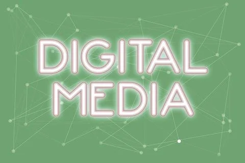 Conceptual caption Digital Media. Conceptual photo Accessing any digitized Stock Illustration